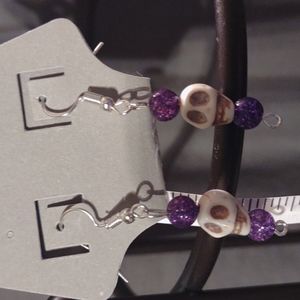 Skull beaded earrings